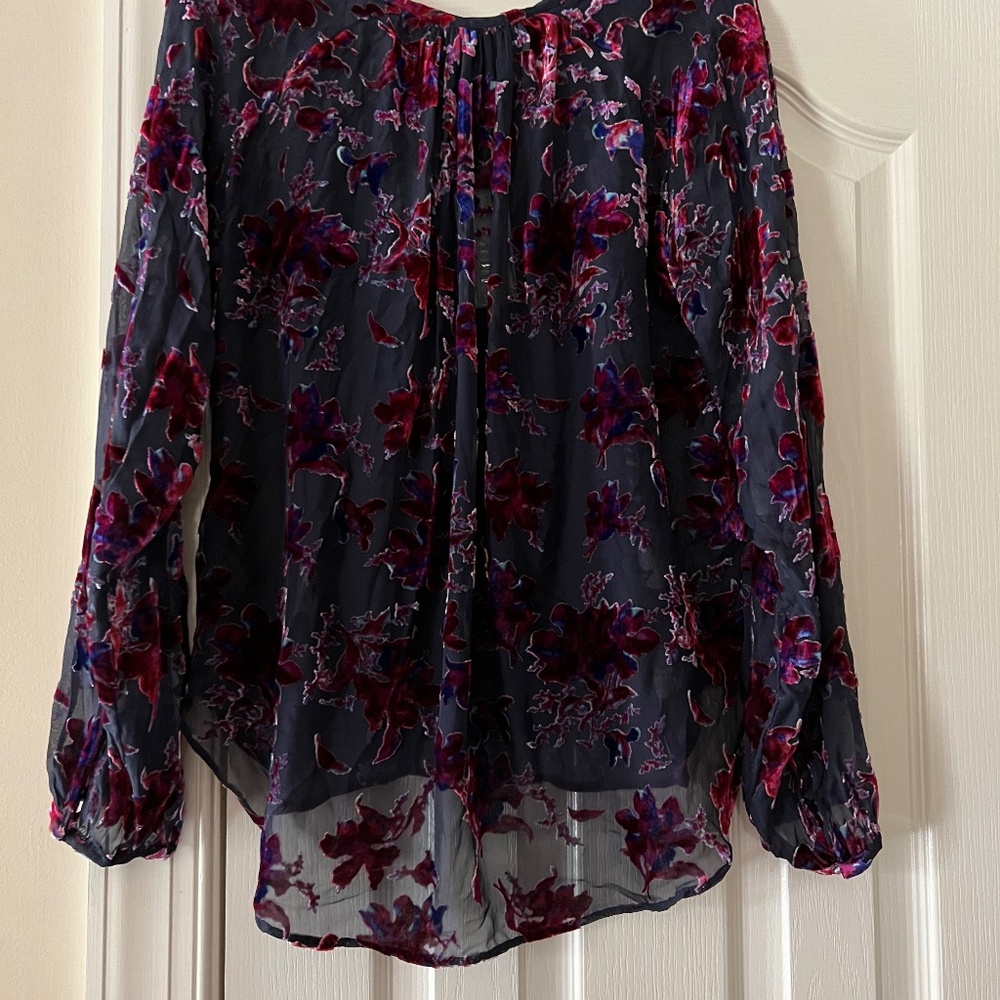 Rag & Bone Yuni Burnout floral velvet top NWT Size Small